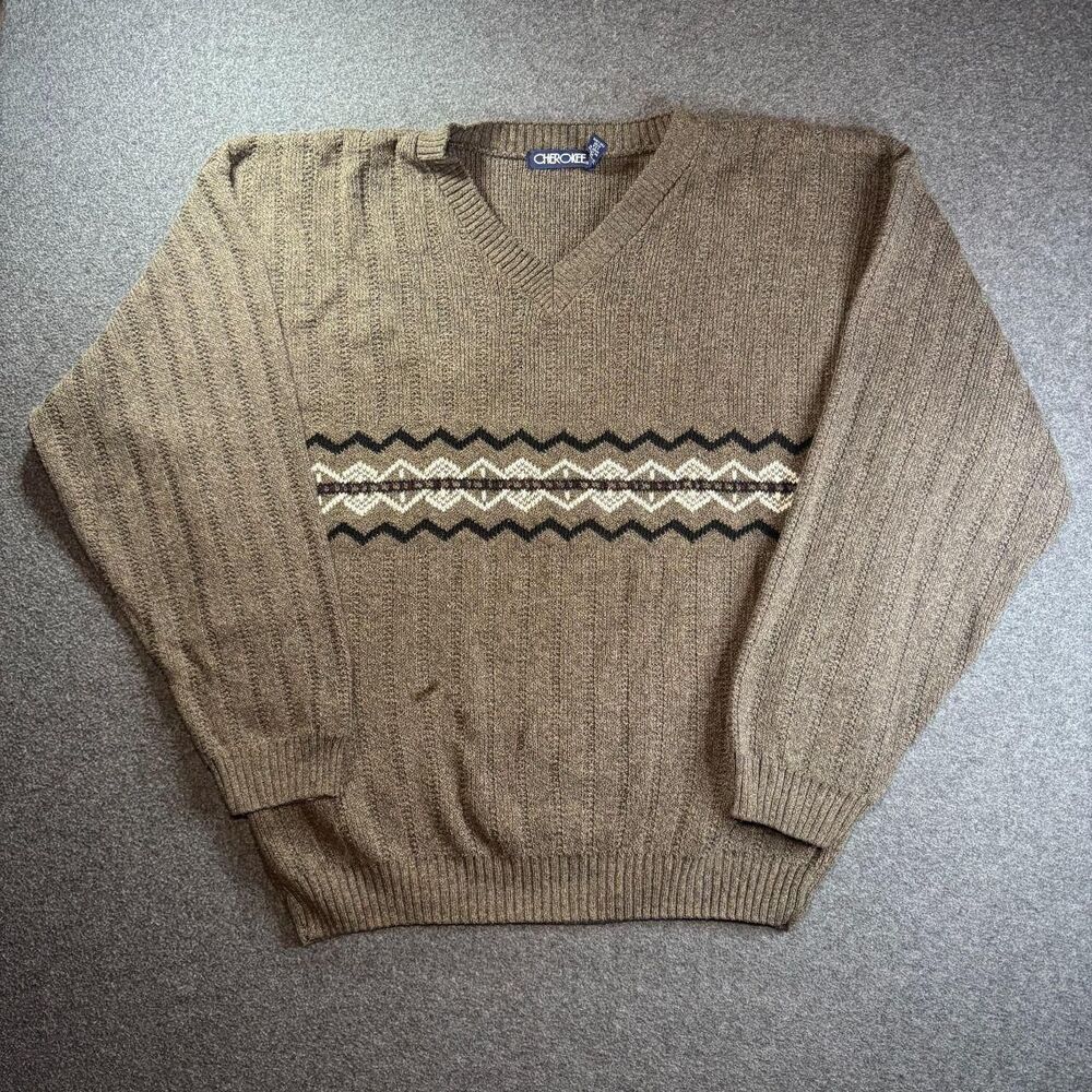 Cherokee Men's Brown and Black Jumper